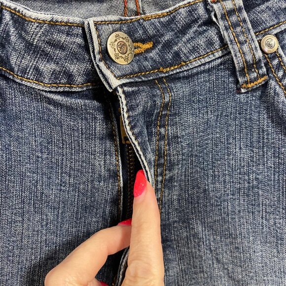 MU Authentic Dungarees Makers Boot Cut Jeans Size 14 - Picture 2 of 10